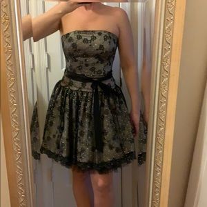 Cache black strapless dress